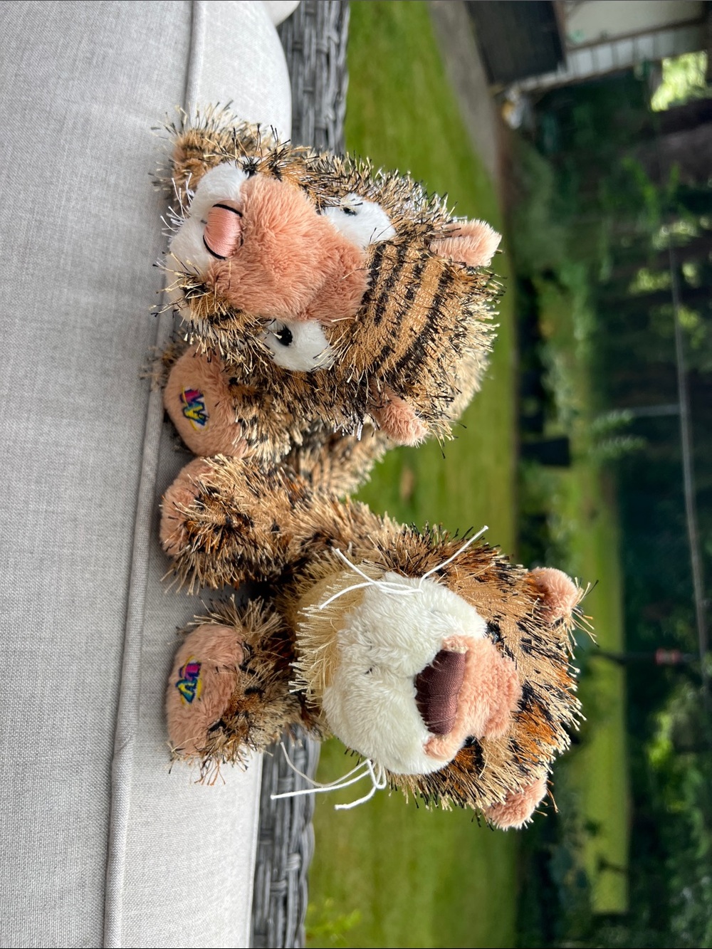 Ganz Webkinz Plush Tiger Pair - Fuzzy Orange & Cream Stuffed Animals no Codes